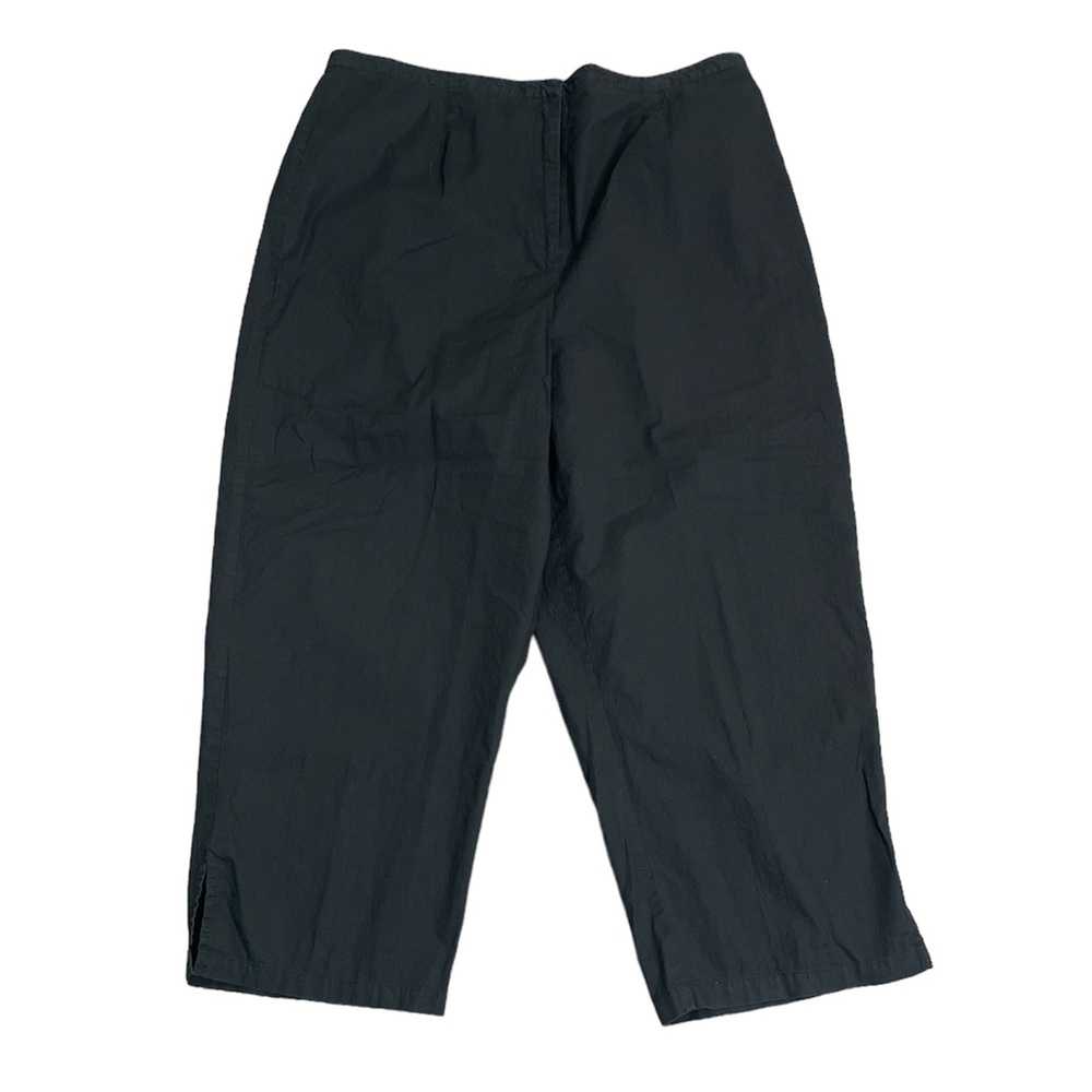 Eileen Fisher Cotton Spandex Cropped Flat Front Pants Size 1X
